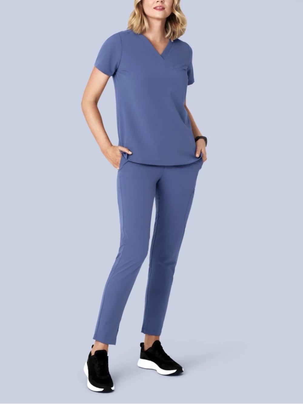 Mandala Scrubs Set-periwinkle blue